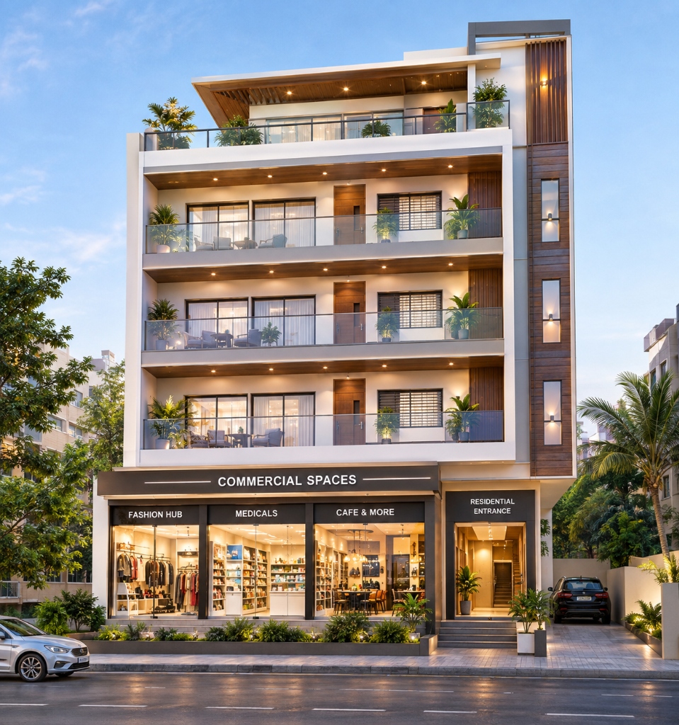 Commercial Spaces and Luxury Residences landmark building in Maharashtra by Sylvia Projects